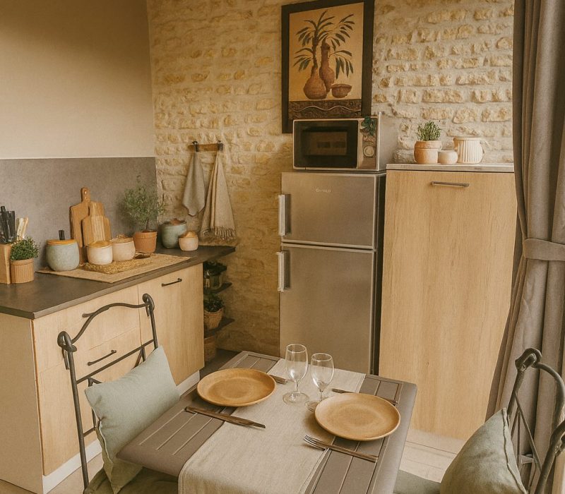 Kitchenette et salon communs